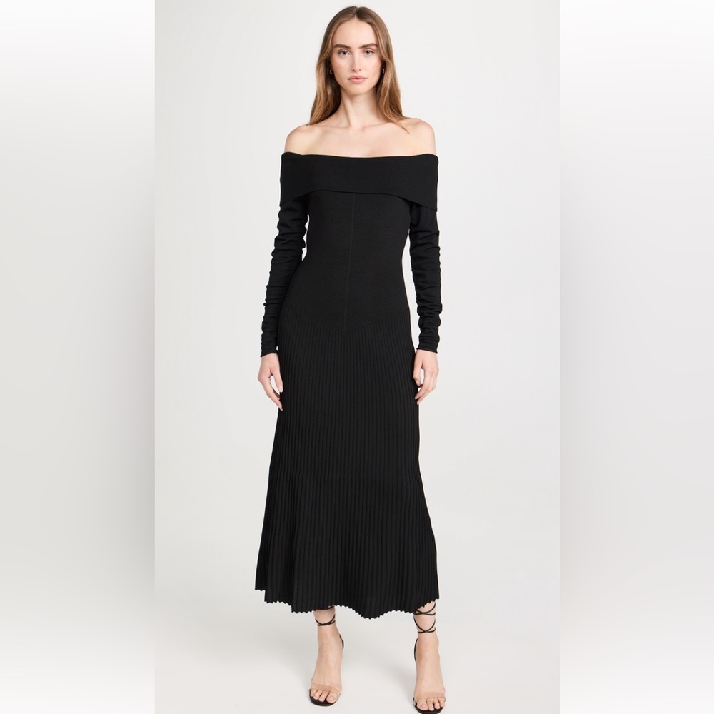 Bardot off the shoulder midi dress